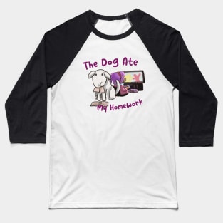 The Dog Ate My Homework Baseball T-Shirt